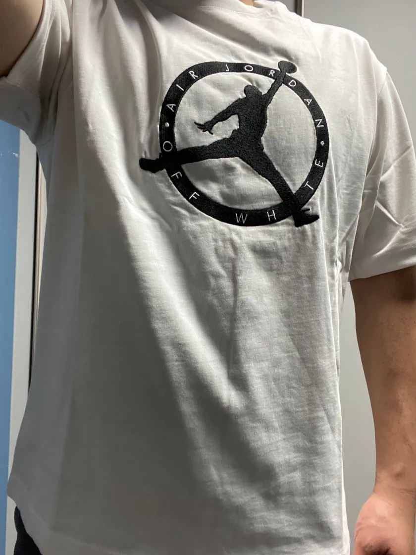 조던 x 오프화이트 숏슬리브 티셔츠 팬텀 - 아시아 thumbnail 3