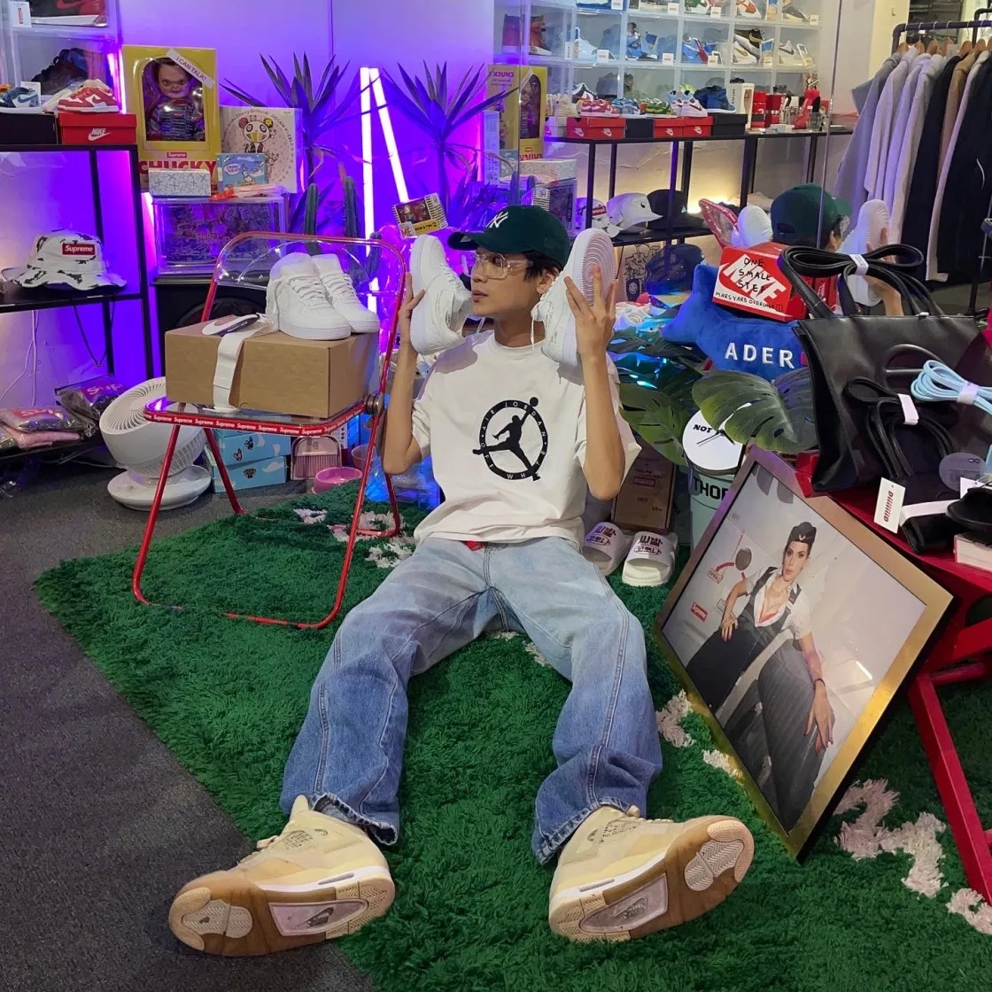 조던 x 오프화이트 숏슬리브 티셔츠 팬텀 - 아시아 thumbnail 4