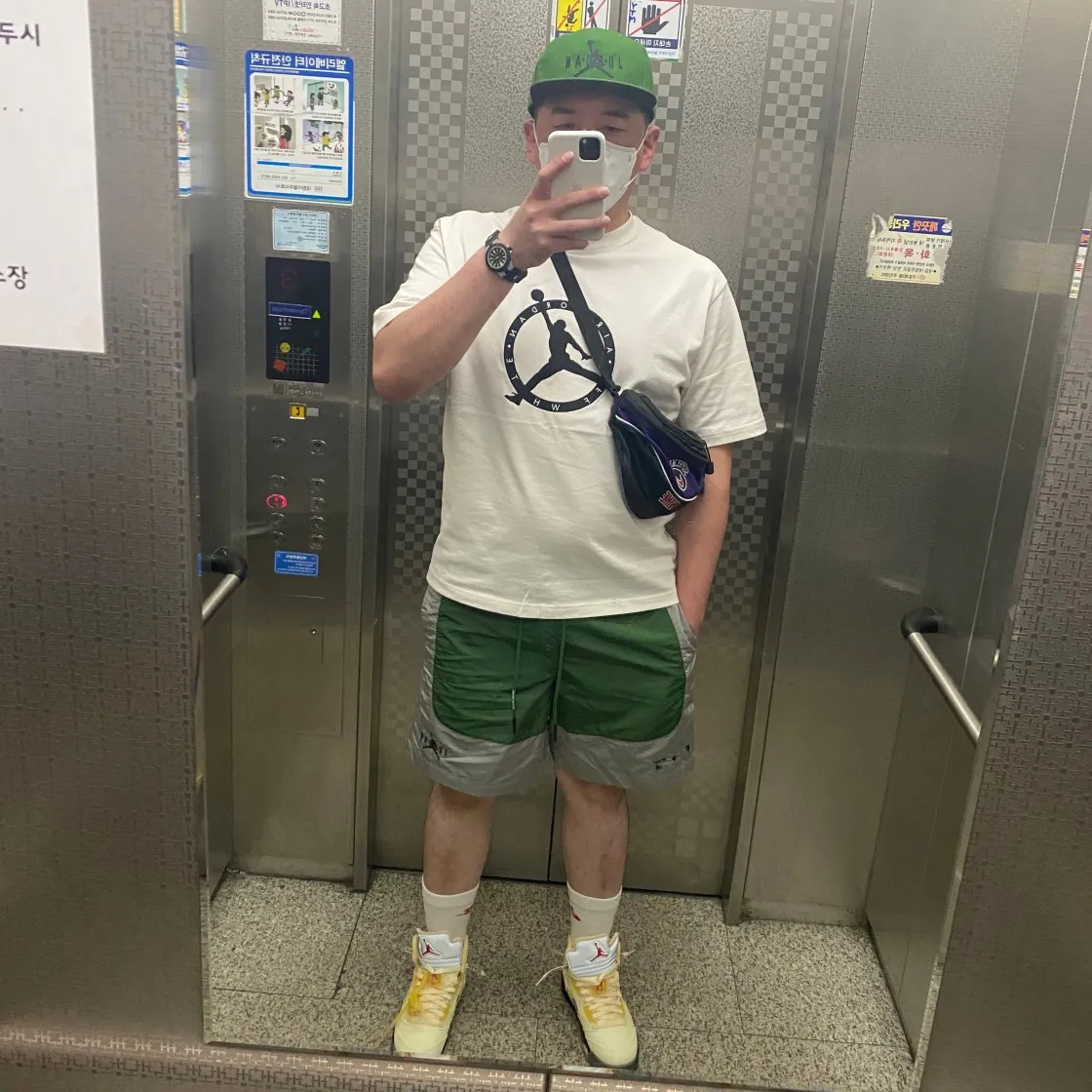 조던 x 오프화이트 숏슬리브 티셔츠 팬텀 - 아시아 thumbnail 6