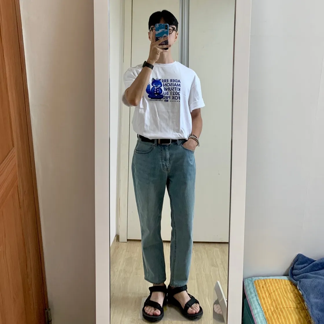 메종 키츠네 x 아더에러 메디테이션 폭스 티셔츠 화이트 thumbnail 4