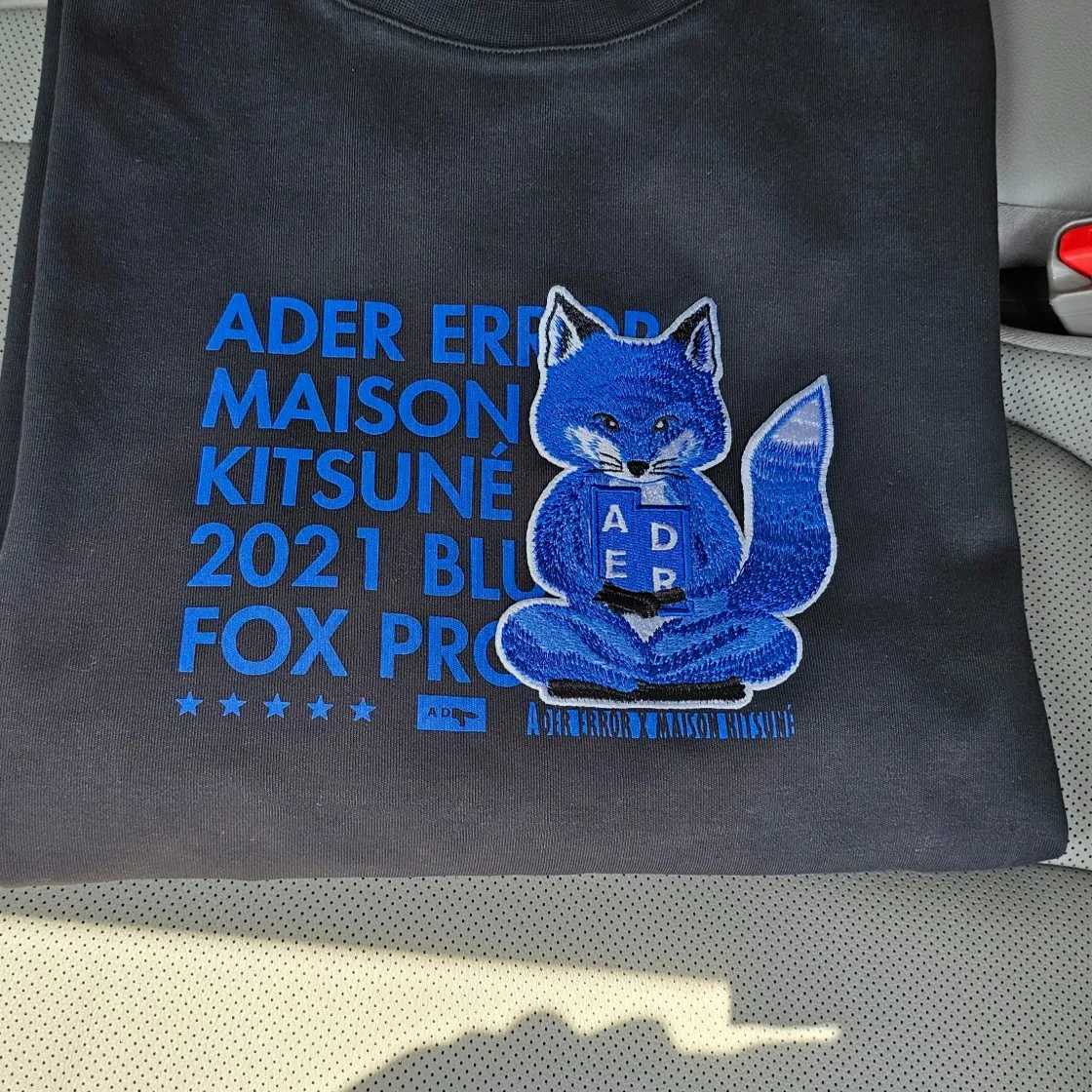 메종 키츠네 x 아더에러 메디테이션 폭스 티셔츠 블랙 thumbnail 8