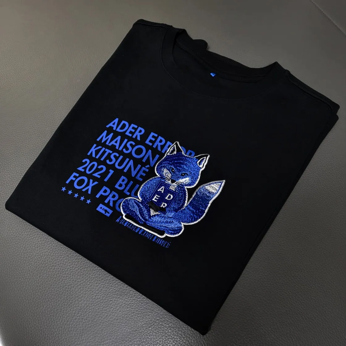 메종 키츠네 x 아더에러 메디테이션 폭스 티셔츠 블랙 thumbnail 9