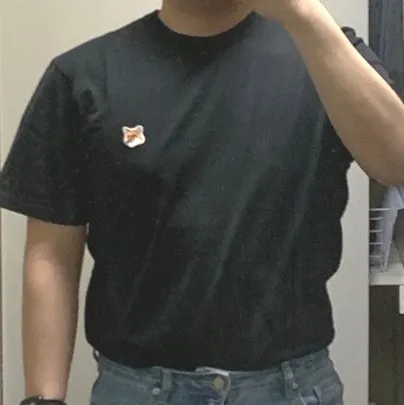 메종 키츠네 폭스 헤드 패치 클래식 티셔츠 블랙 thumbnail 3