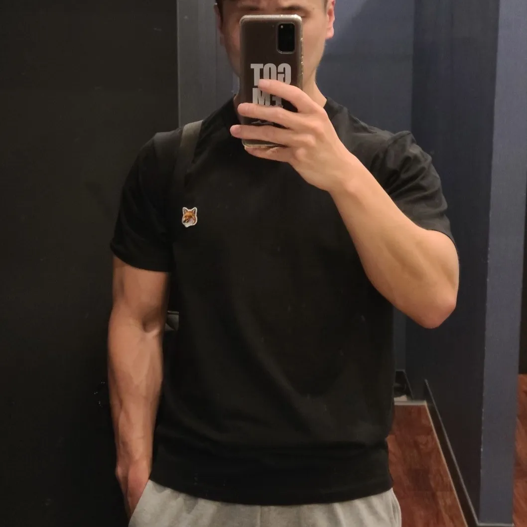 메종 키츠네 폭스 헤드 패치 클래식 티셔츠 블랙 thumbnail 4