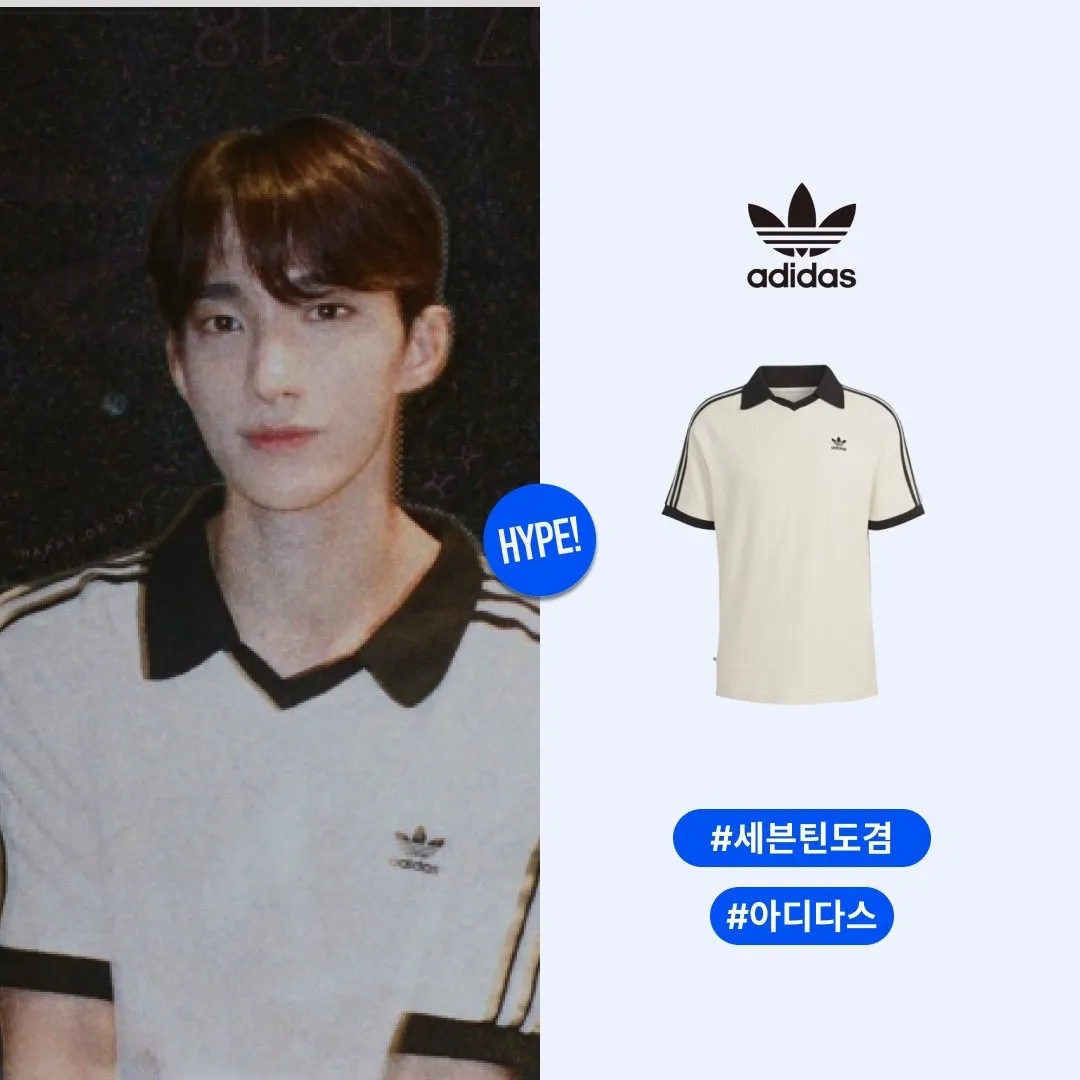 아디다스 아디컬러 클래식 와플 폴로 셔츠 원더 화이트 - US 사이즈 thumbnail 6