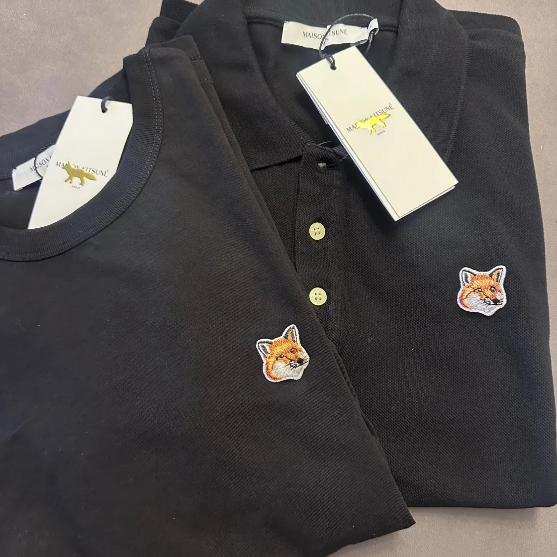 메종 키츠네 폭스 헤드 패치 클래식 폴로 블랙 thumbnail 2