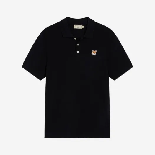 메종 키츠네 폭스 헤드 패치 클래식 폴로 블랙