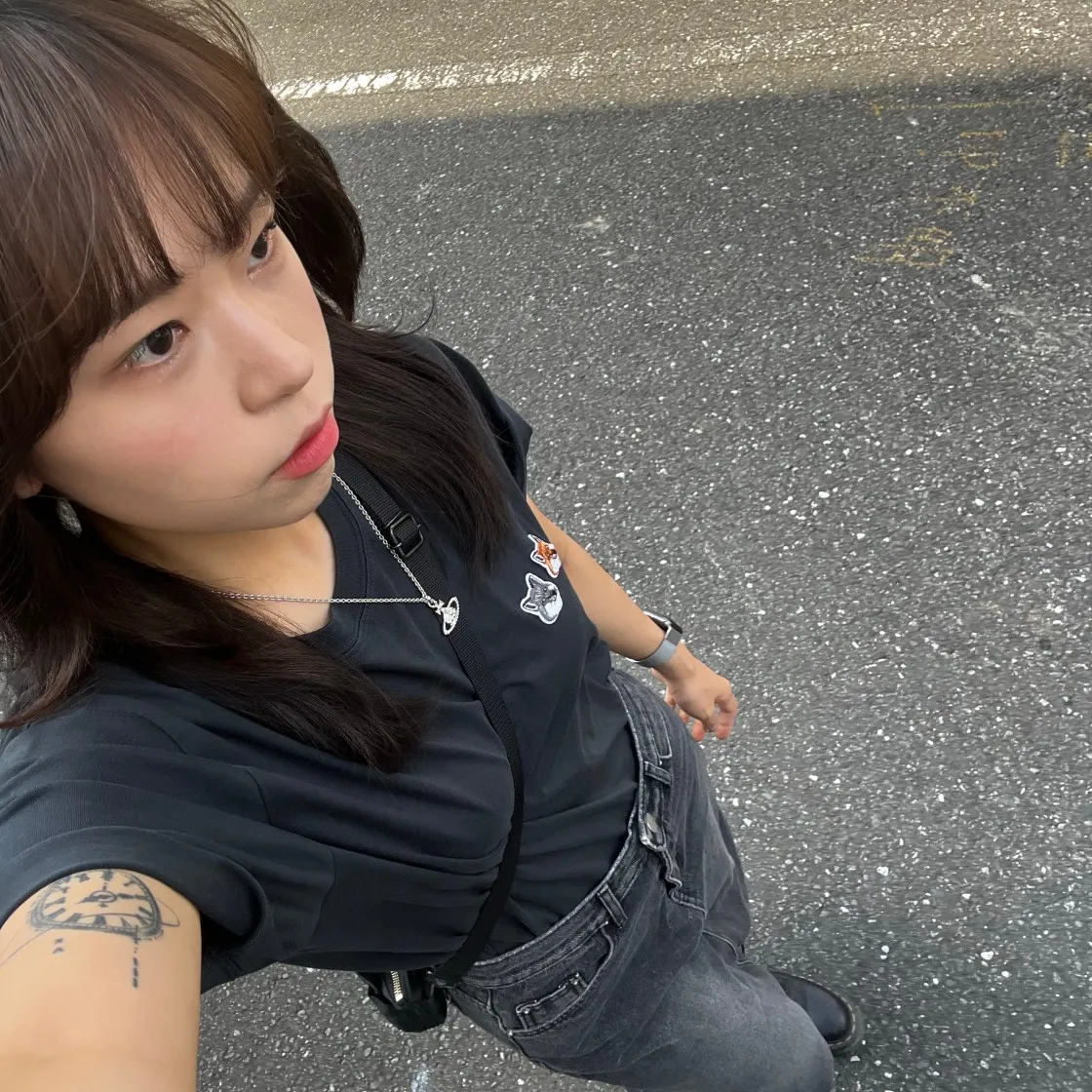 메종 키츠네 더블 폭스 헤드 패치 클래식 티셔츠 앤트러사이트 thumbnail 4