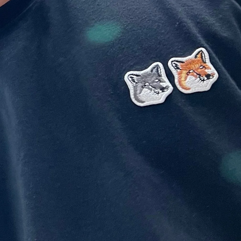 메종 키츠네 더블 폭스 헤드 패치 클래식 티셔츠 앤트러사이트 thumbnail 6