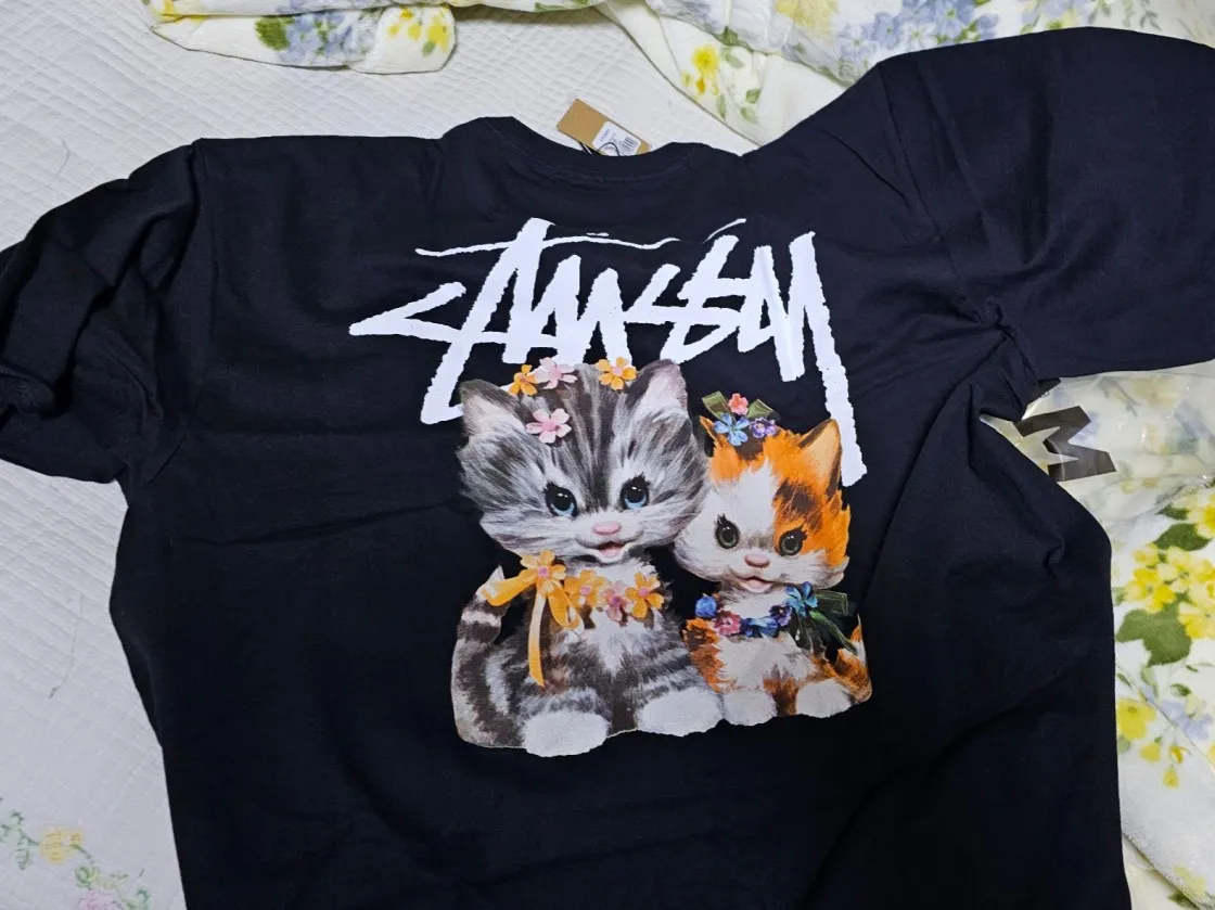 스투시 키튼 티셔츠 블랙 thumbnail 6