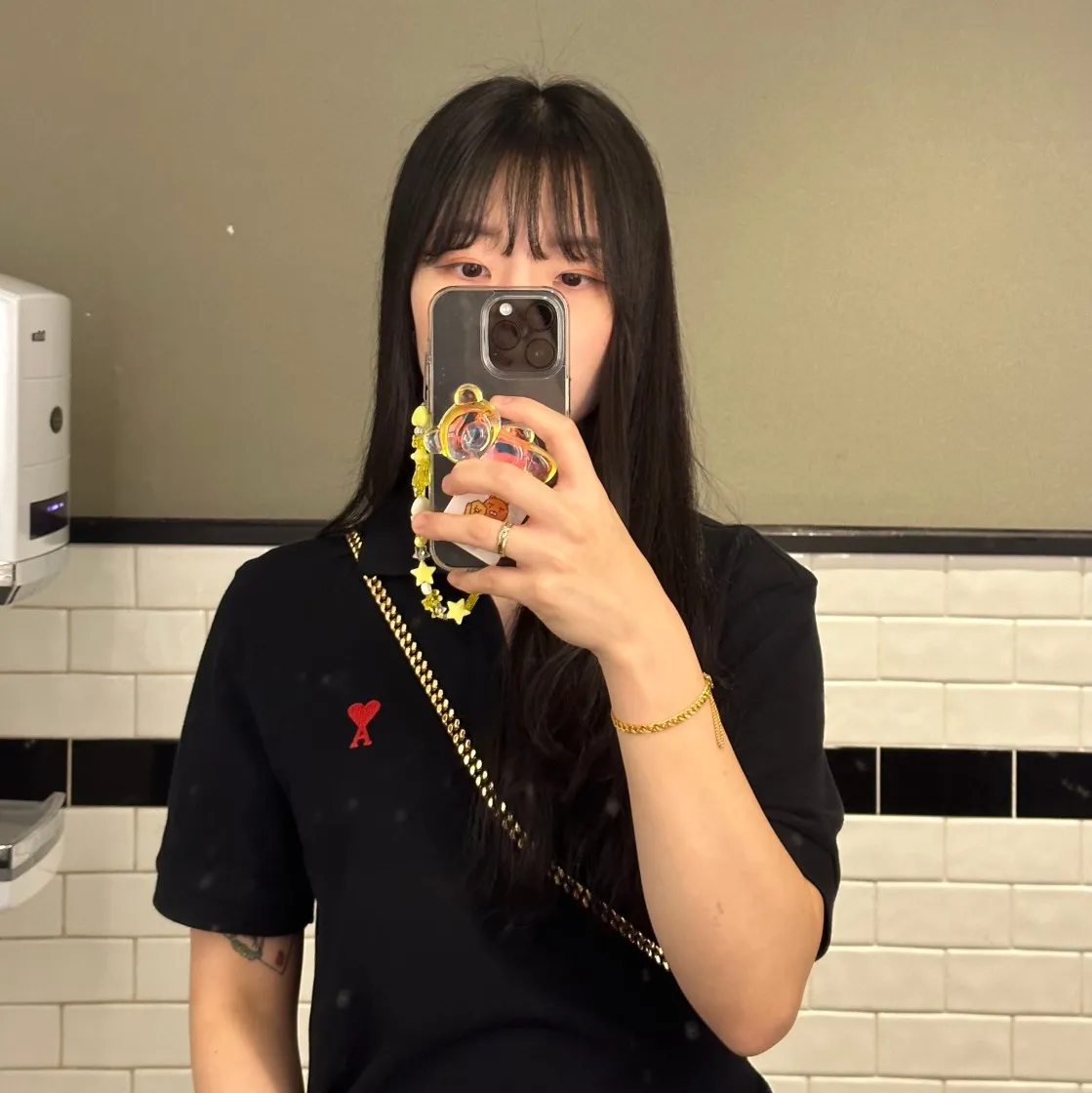 아미 스몰 하트 로고 폴로 셔츠 블랙 thumbnail 4