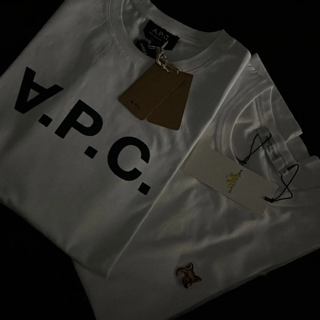 메종 키츠네 폭스 헤드 패치 클래식 티셔츠 화이트 thumbnail 2