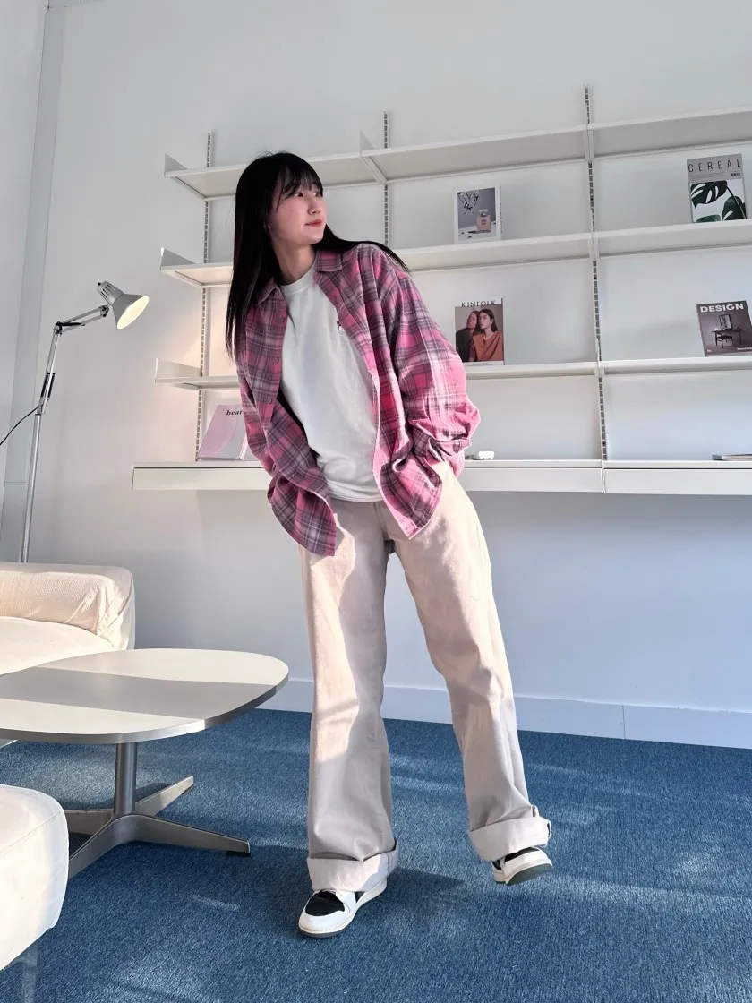 메종 키츠네 더블 폭스 헤드 패치 클래식 티셔츠 라떼 thumbnail 2