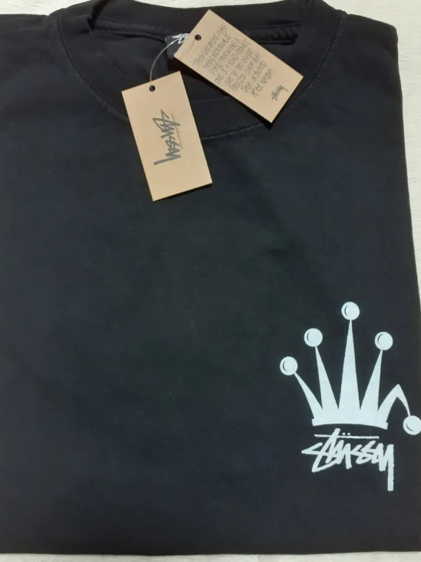 스투시 리갈 크라운 피그먼트 다이드 티셔츠 블랙 thumbnail 5