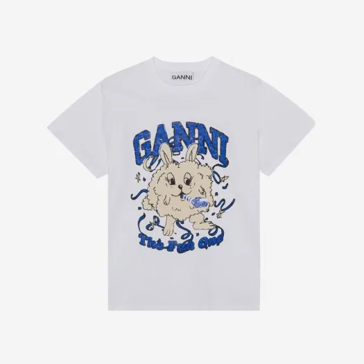 가니 릴렉스드 펀 버니 티셔츠 브라이트 화이트