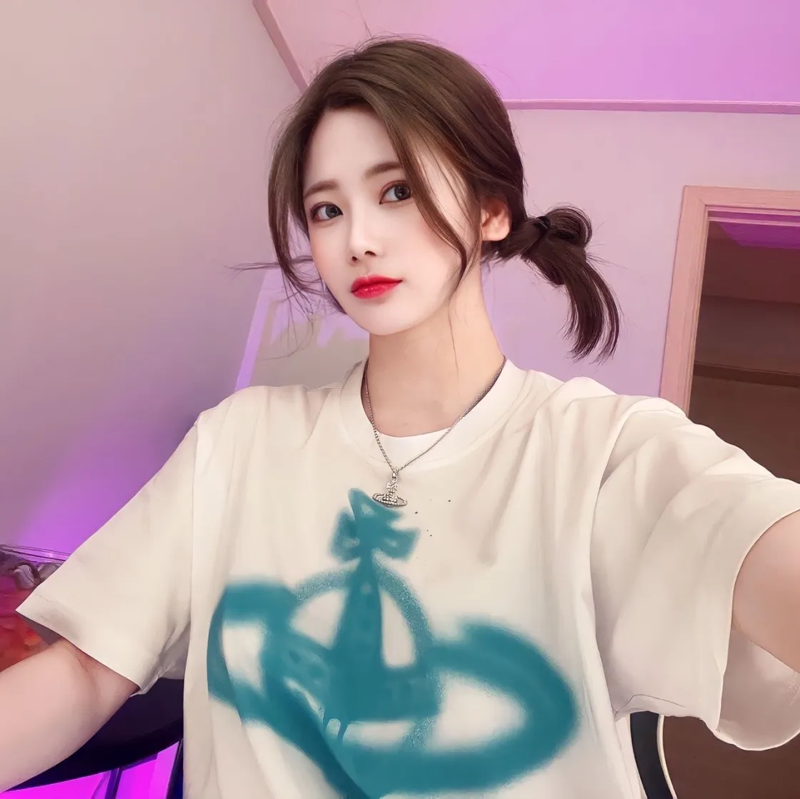 비비안 웨스트우드 스프레이 오브 코튼 티셔츠 화이트 thumbnail 5