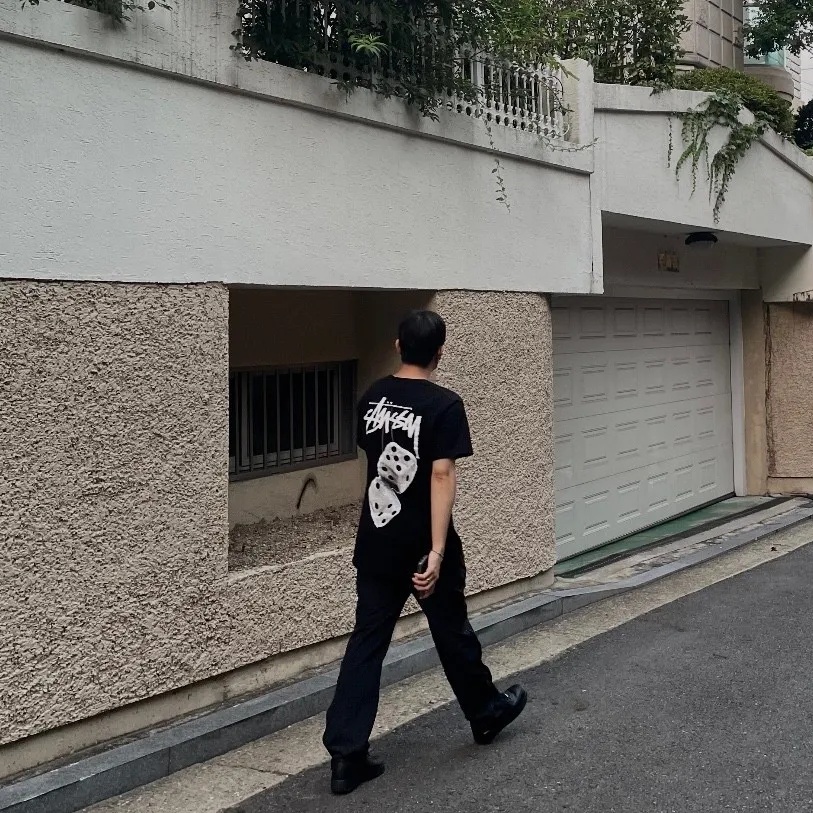 스투시 퍼지 다이스 티셔츠 블랙 thumbnail 4