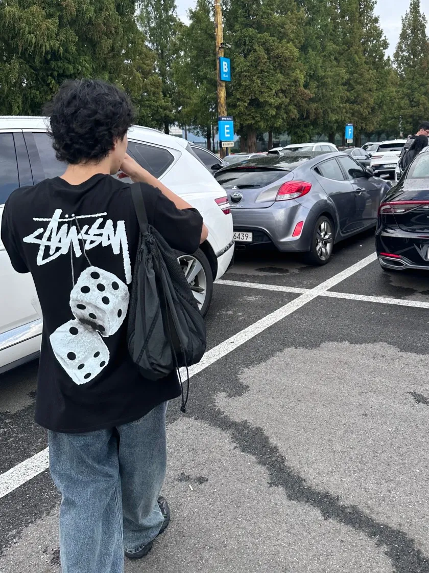 스투시 퍼지 다이스 티셔츠 블랙 thumbnail 5