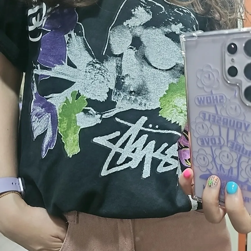 스투시 스트라이크 피그먼트 다이드 티셔츠 블랙 thumbnail 6