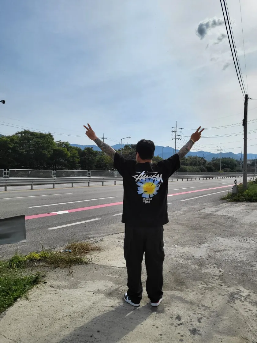 스투시 ITP 플라워 티셔츠 블랙 thumbnail 5