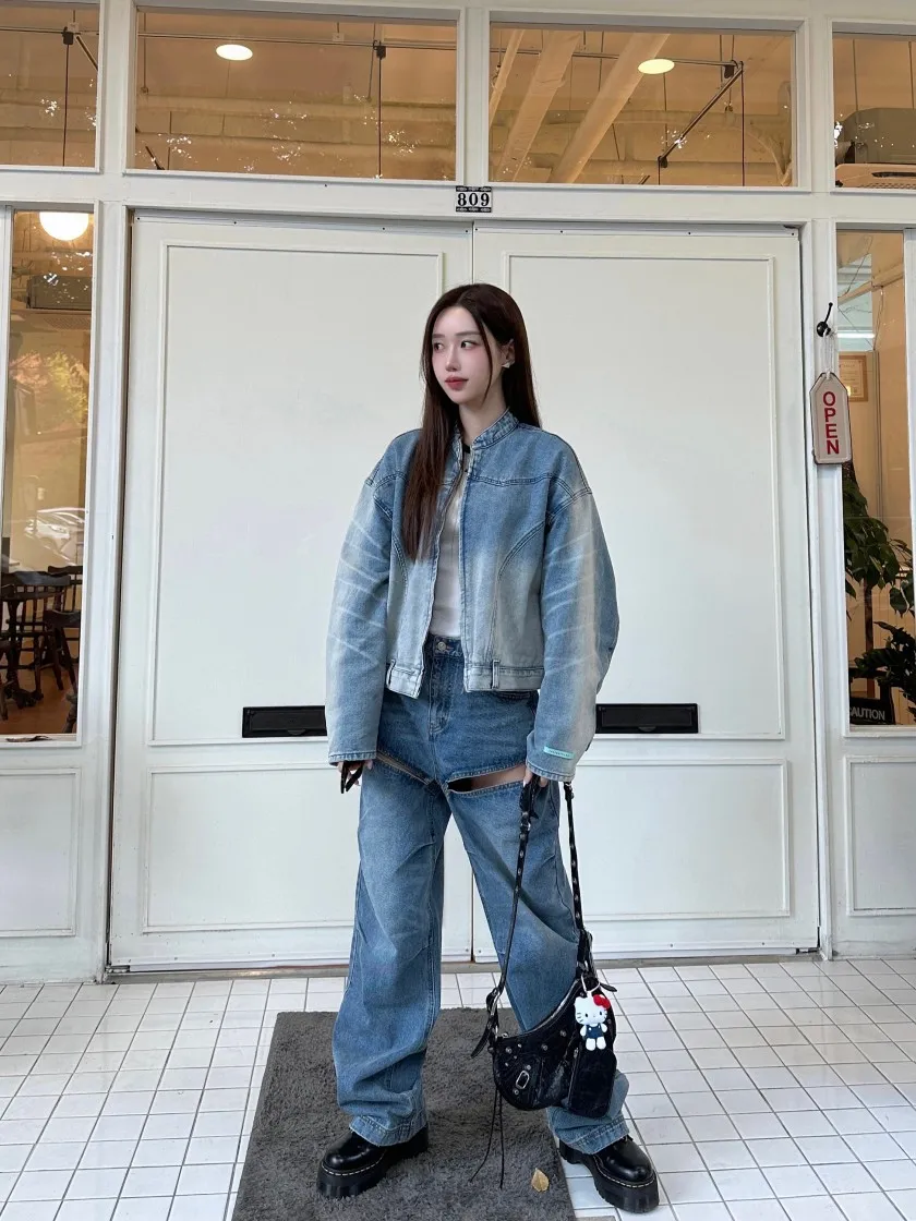 (W) 꾸레쥬 리에디션 범피 콘트라스트 티셔츠 헤리티지 화이트 블랙 thumbnail 3