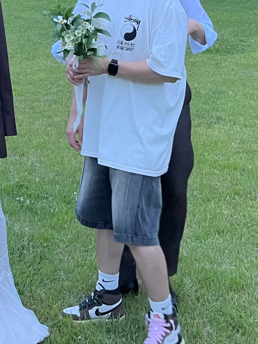 스투시 x 아워레가시 프레임 피그먼트 다이드 티셔츠 내츄럴 thumbnail 4