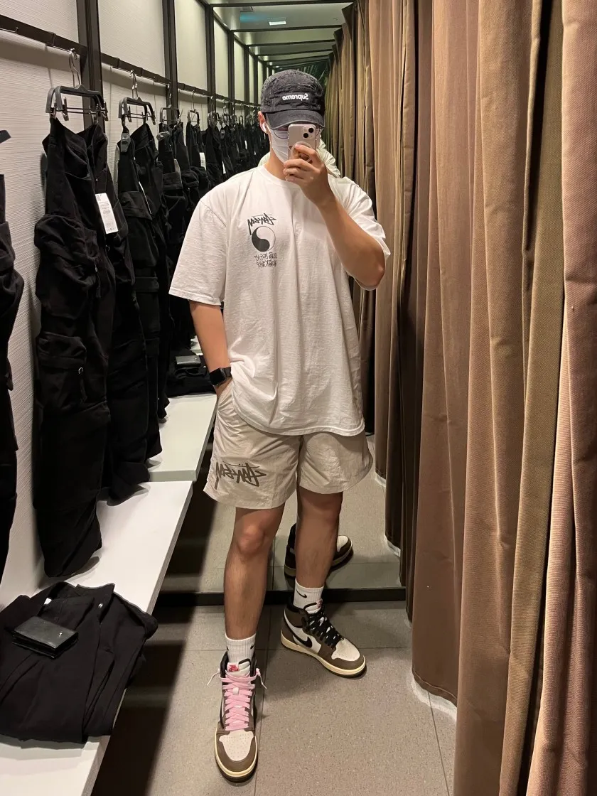 스투시 x 아워레가시 프레임 피그먼트 다이드 티셔츠 내츄럴 thumbnail 6