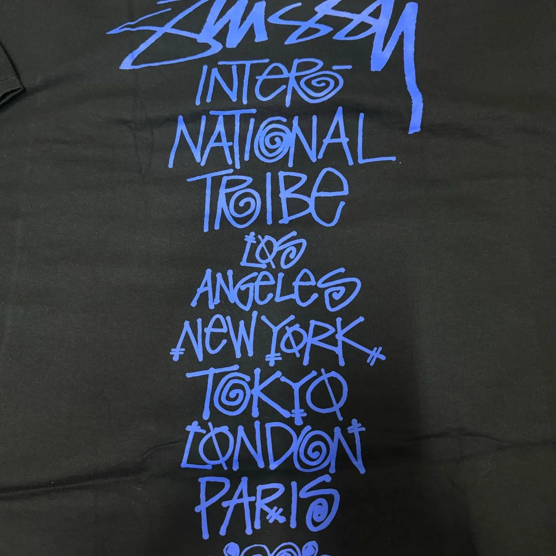 스투시 트라이브 스택 티셔츠 블랙 thumbnail 2