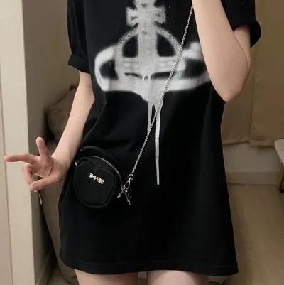 비비안 웨스트우드 스프레이 오브 코튼 티셔츠 블랙 thumbnail 2