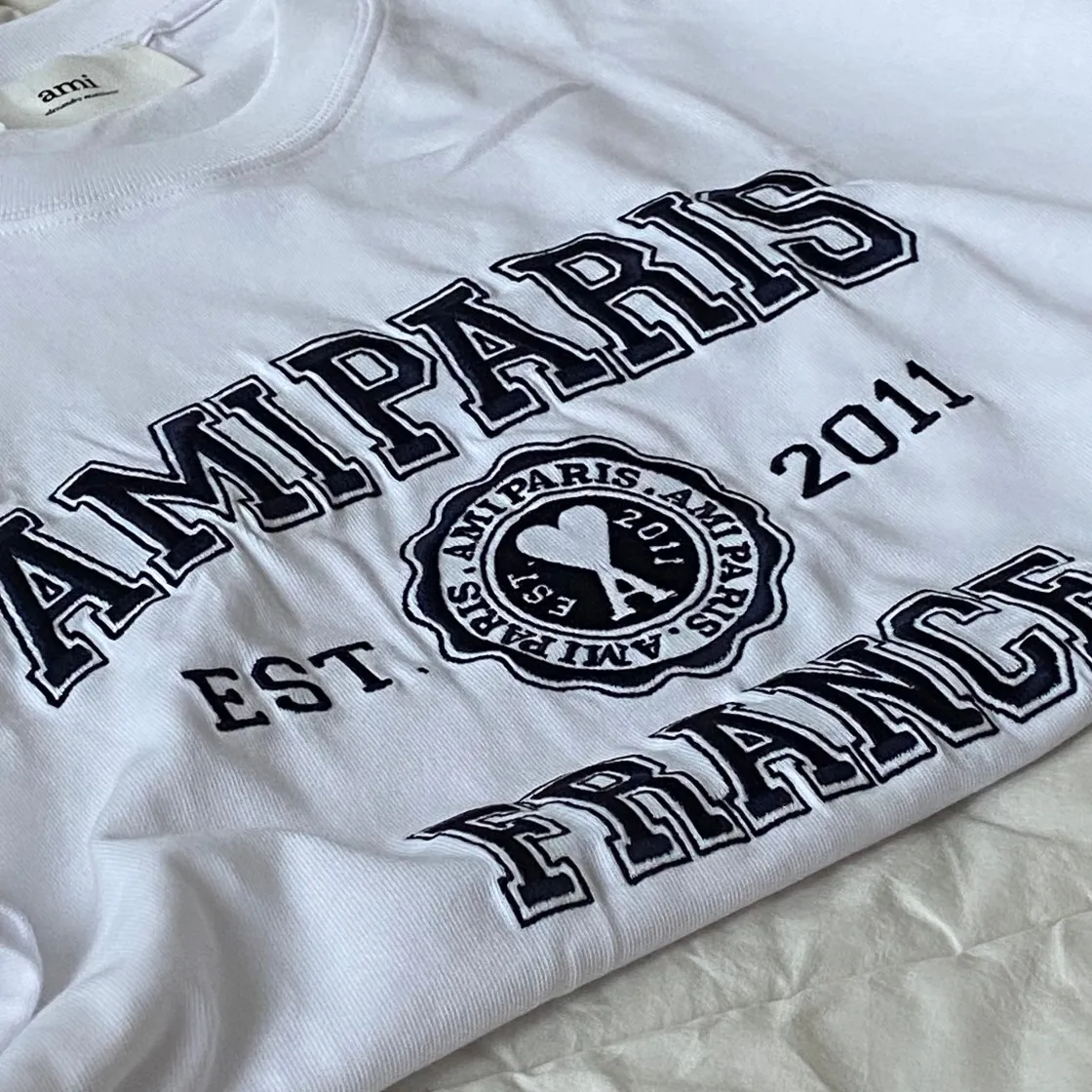 아미 파리 프랑스 티셔츠 화이트 thumbnail 4