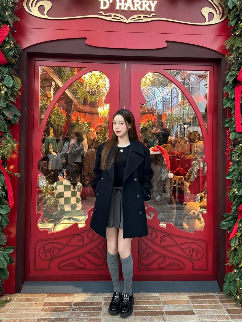 (W) 꾸레쥬 리에디션 범피 콘트라스트 티셔츠 블랙 헤리티지 화이트 thumbnail 2