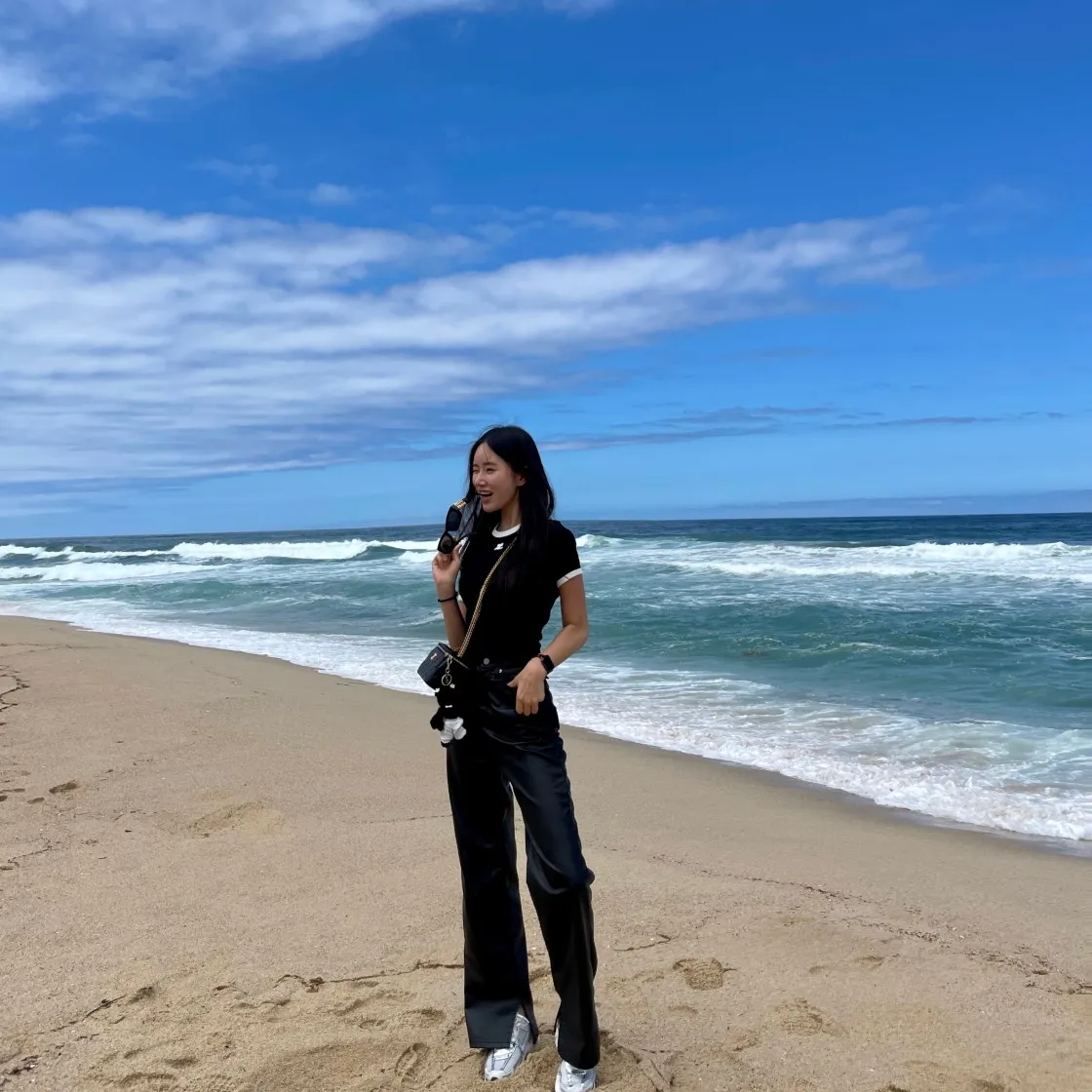 (W) 꾸레쥬 리에디션 범피 콘트라스트 티셔츠 블랙 헤리티지 화이트 thumbnail 4