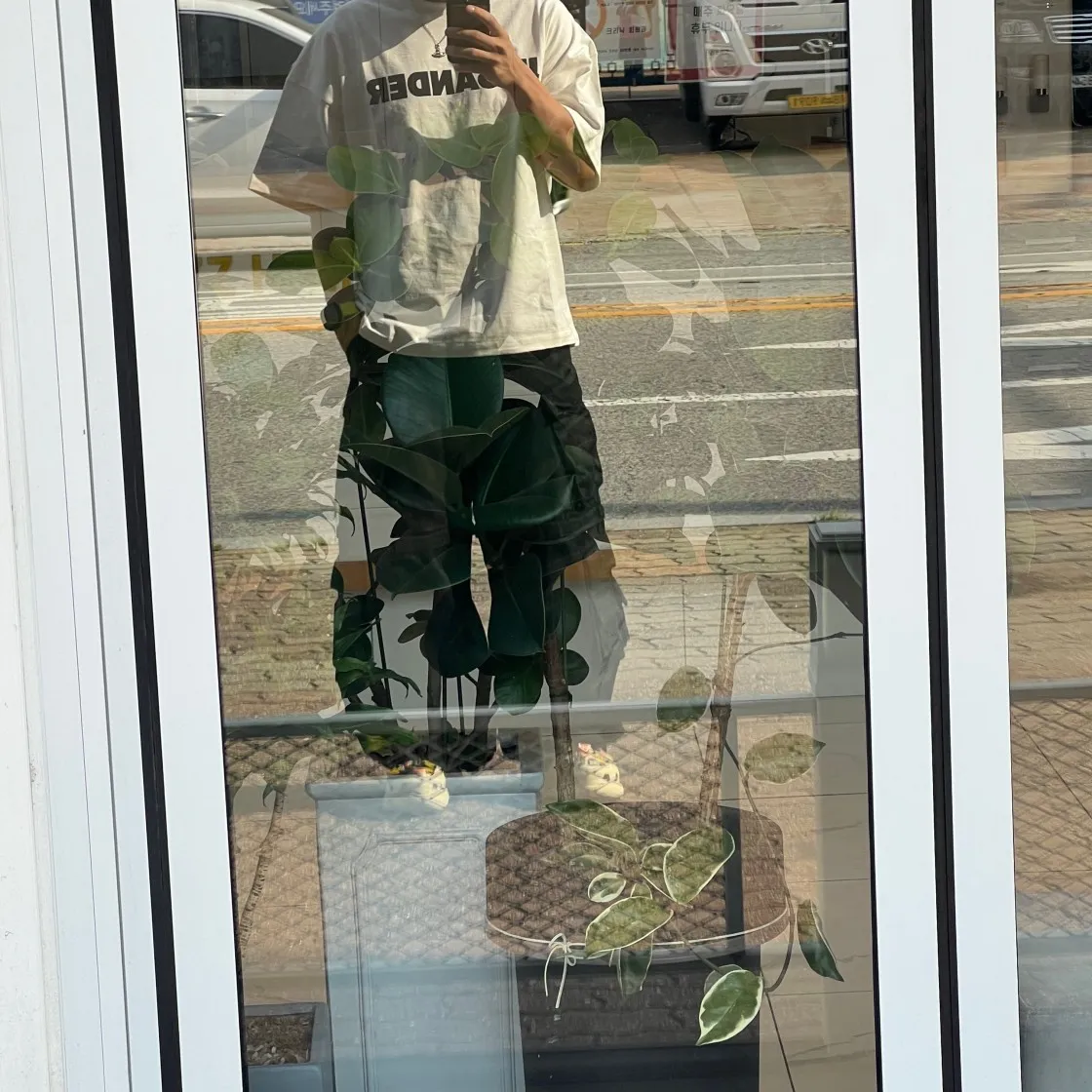 질 샌더 로고 티셔츠 내츄럴 thumbnail 6