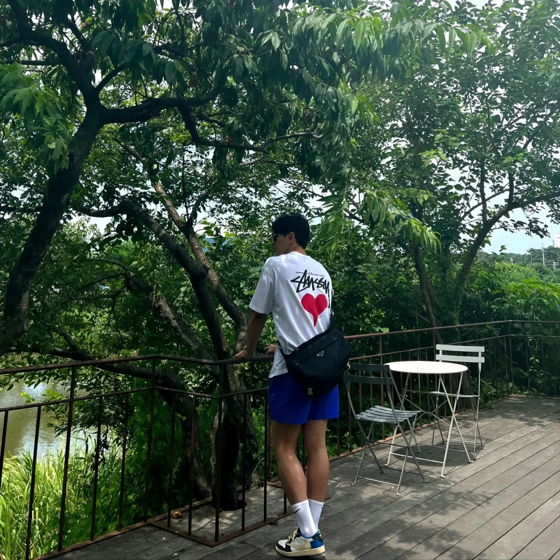 스투시 스탁 하트 티셔츠 화이트 thumbnail 2