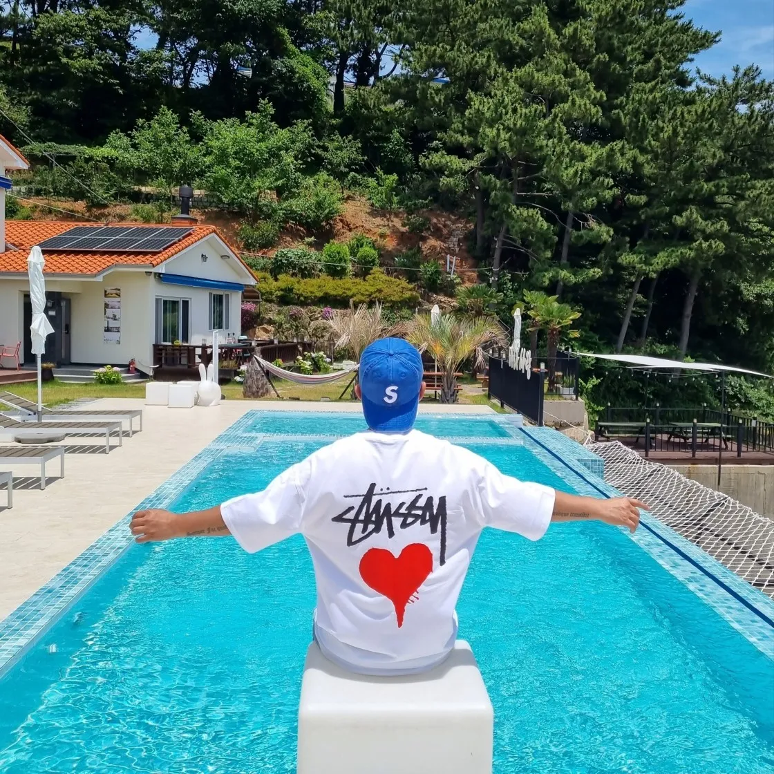 스투시 스탁 하트 티셔츠 화이트 thumbnail 7