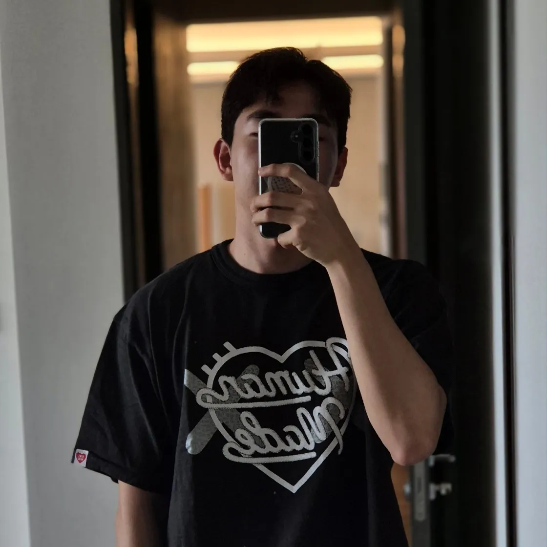 휴먼 메이드 x 카우스 그래픽 티셔츠 #1 블랙 thumbnail 2