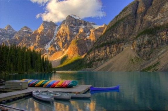 Scenic lake surrounded by nature