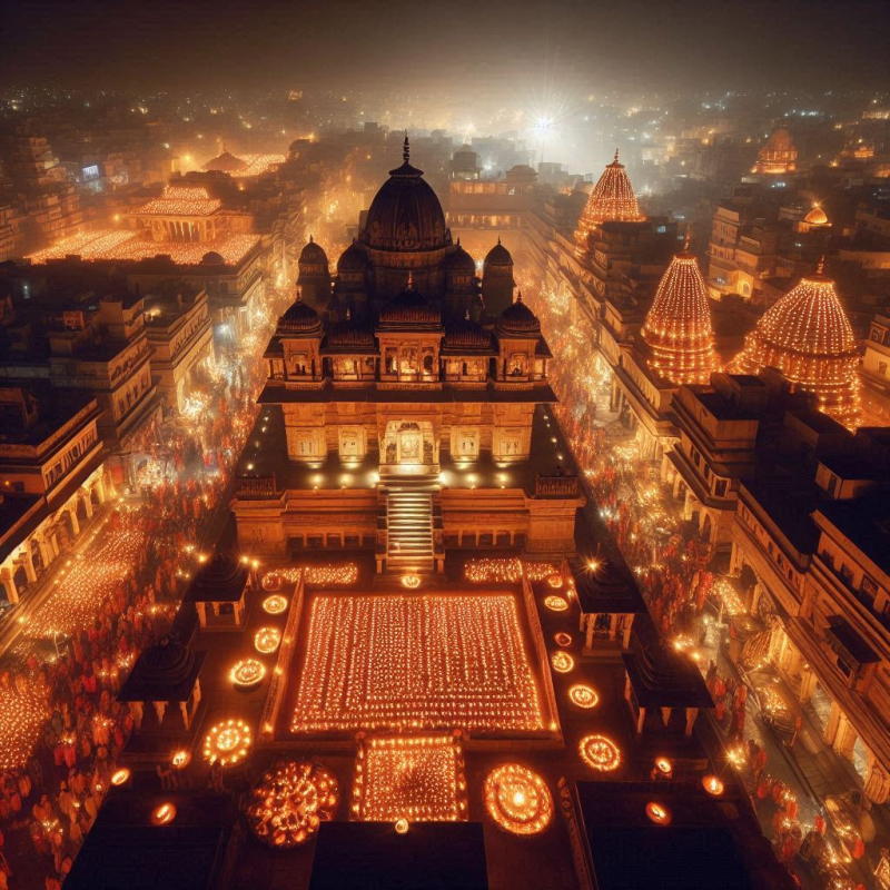 Temple on Diwali Night