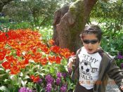 KID BORE WITH FLOWERS