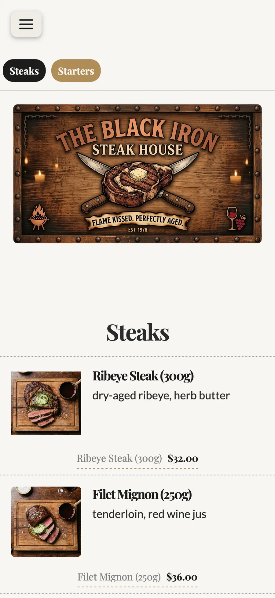 Demo Steakhouse