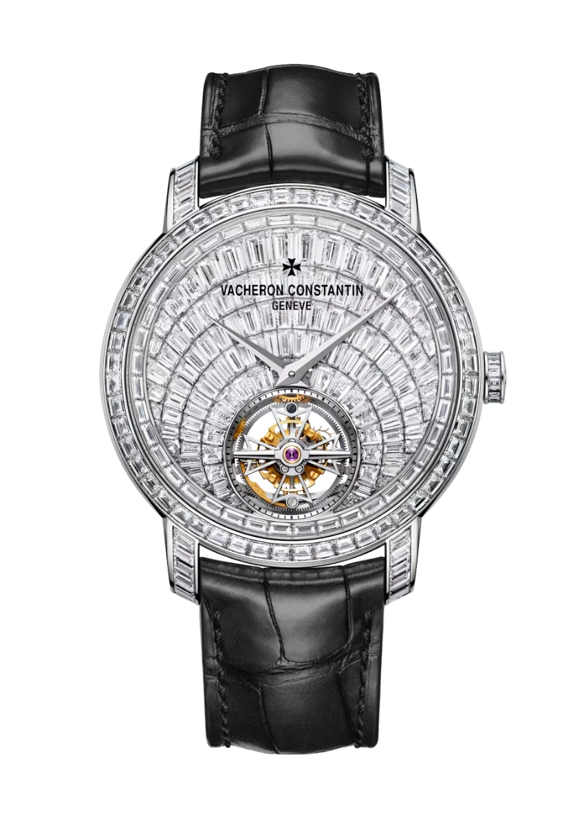 TOURBILLON HIGH JEWELLERY 41MM WHITE GOLD FULL BAGUETTE DIAMONDS