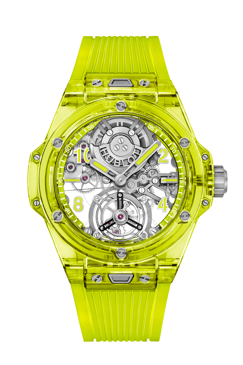 TOURBILLON AUTOMATIC YELLOW NEON SAXEM 44MM