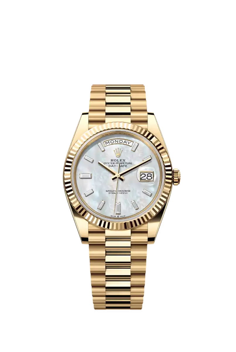 WHITE MOP BAGUETTE DIAMOND 40MM