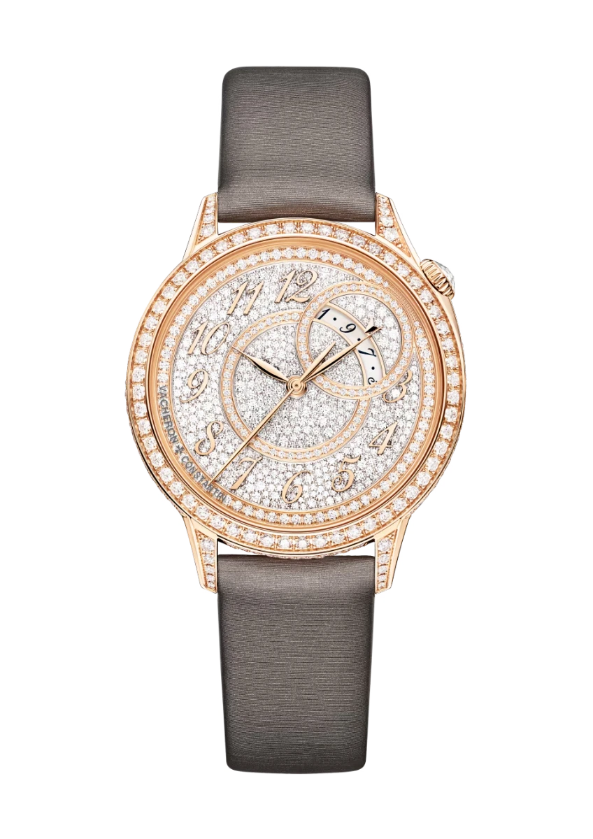 SELF-WINDING DIAMOND-PAVÉ 35MM PINK GOLD