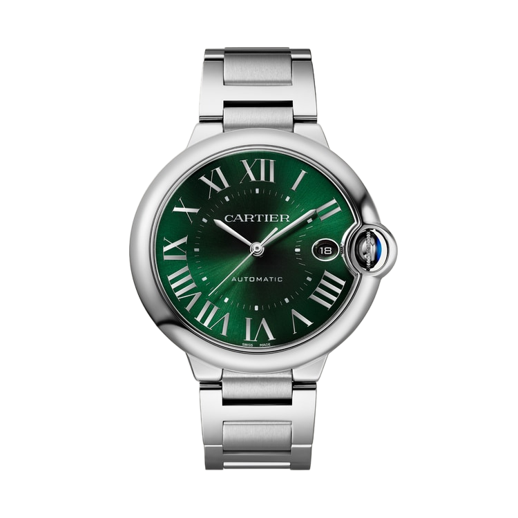 STEEL DARK GREEN SUNRAY DIAL 40MM