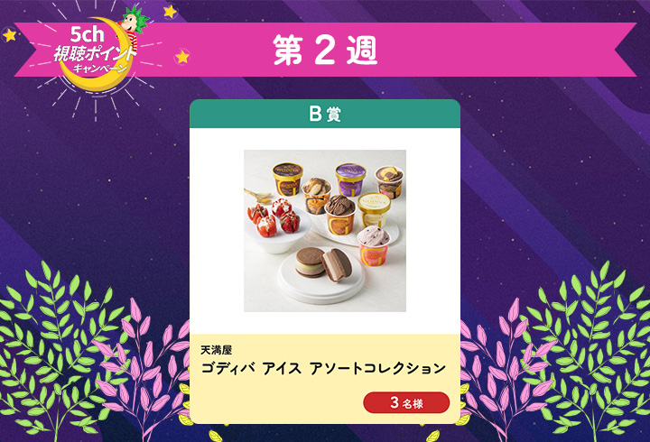 【第2週】5ch視聴ポイントキャンペーン（B賞）