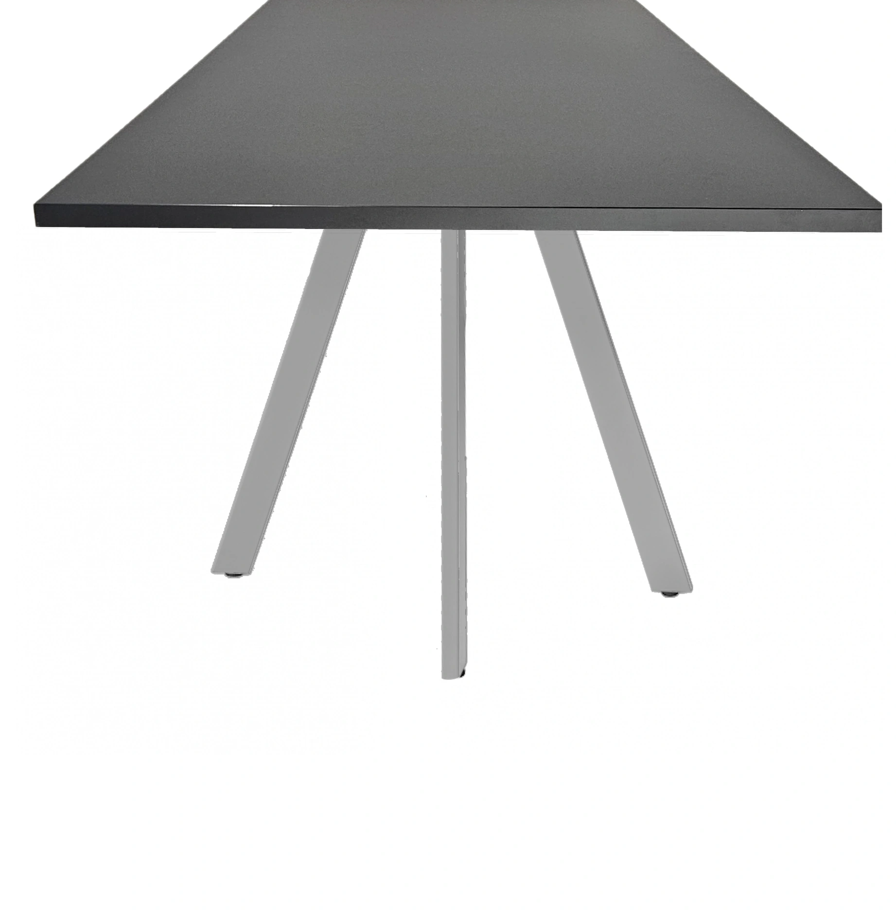 Spinpoot Kantinetafel recht 120x80cm Aluminium Zwart