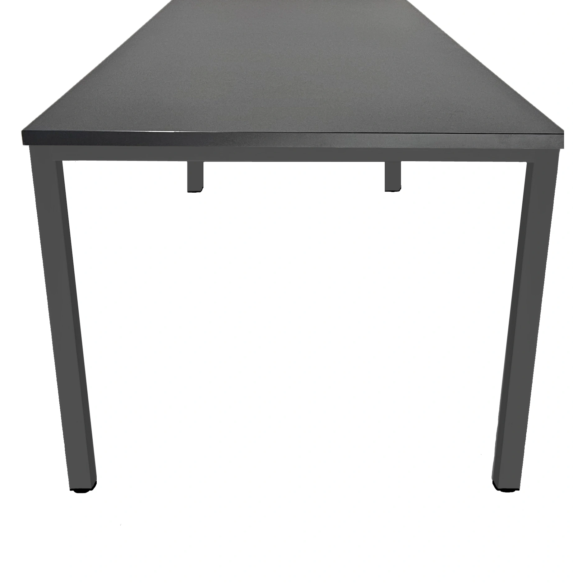 Budget 4-poots Vergadertafel recht 140x80cm Zwart Zwart