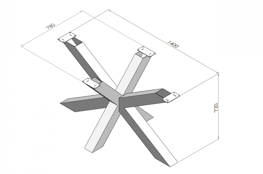 Matrix-poot Vergadertafel Deens Ovaal 240x120cm Wit - Zwart