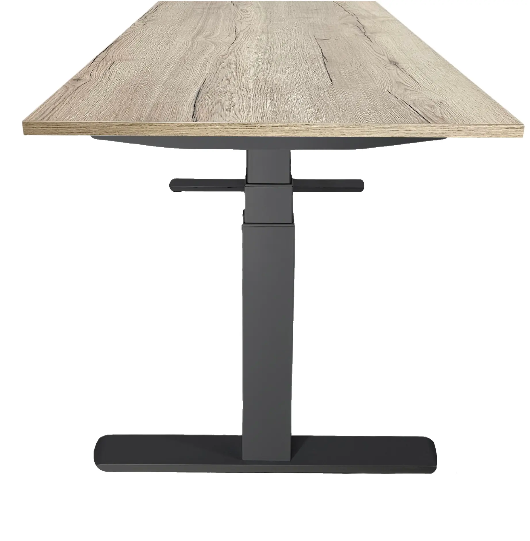 Zit-Sta Bureau Elektrisch 'Deluxe' NPR-1813 200x80cm Zwart - Natuur eiken